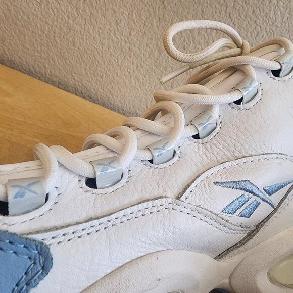 Reebok Question Mid Shoes Men 10.5 White Blue Allen Iverson Basketball Sneakers main image 4